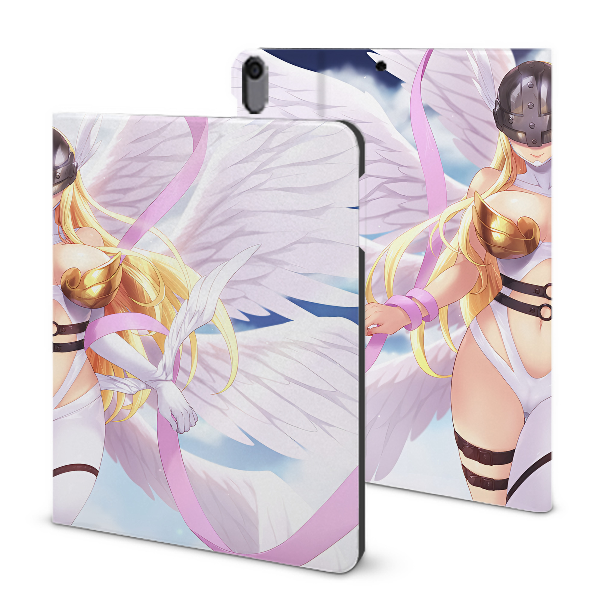 （画像用） Digimon デジタルモンスター/デジモン IPad ケース ブック型 PUレザー TPU 耐衝撃 軽量 薄型 ペン収納なし 全面保護 IPad 各モデル対応